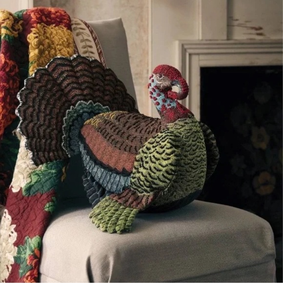 Fall Turkey Shaped Pillow - John Derian for Target - Picture 2 of 7